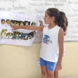 Apresentação do trabalho sobre a linha do tempo, do 4º ano